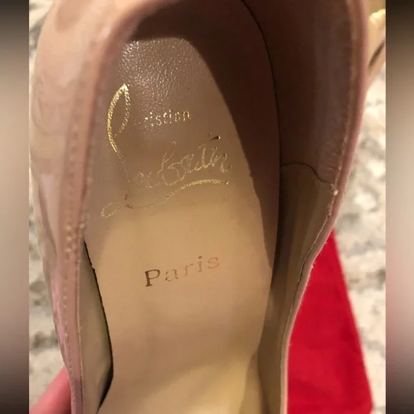 Christian louboutin Nude Platform Peep Toe Pumps - Picture 8 of 15